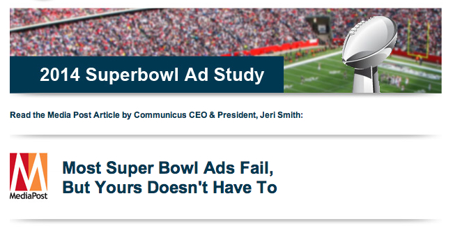 Communicus Media Post Super Bowl Study